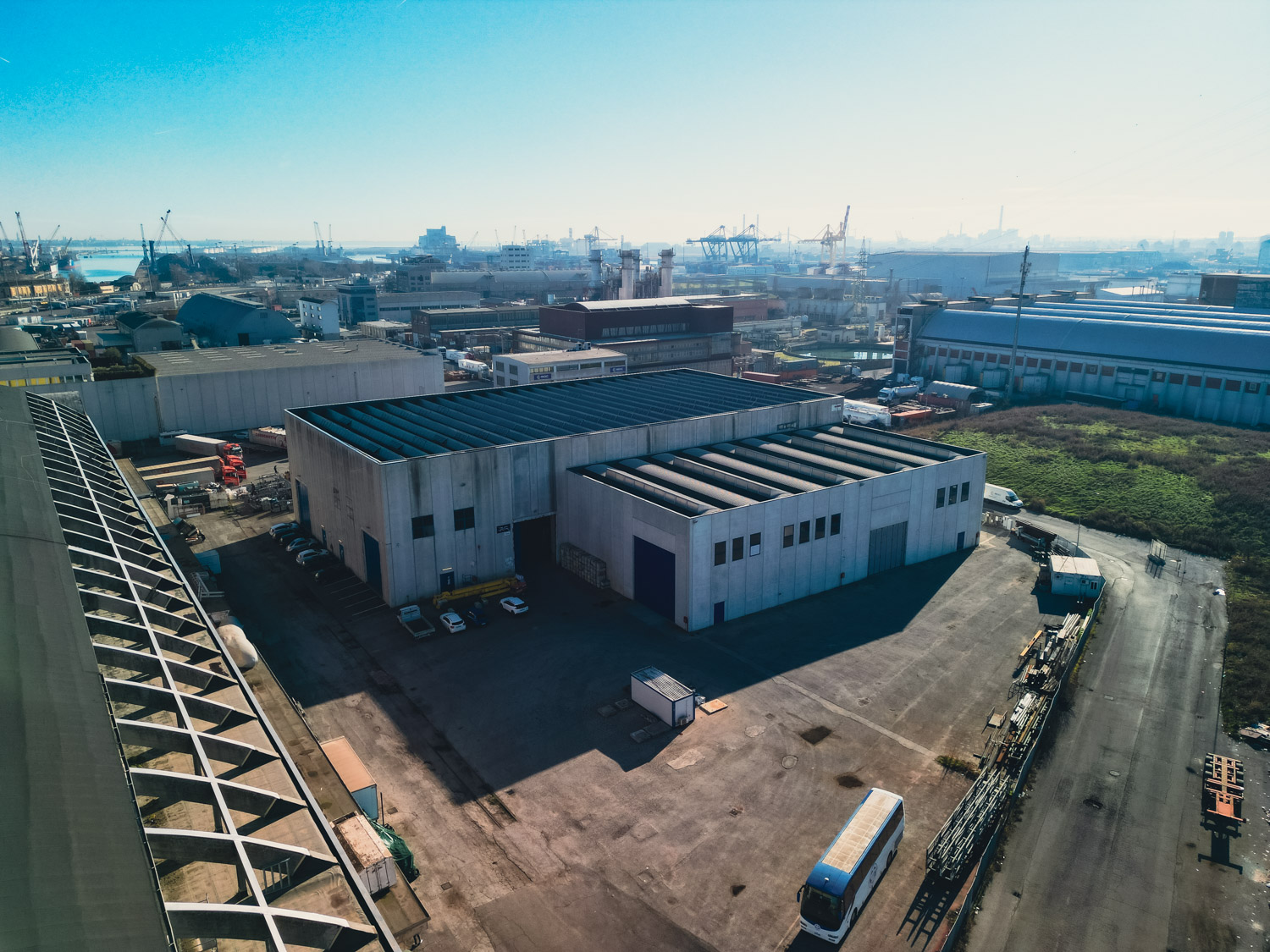 Vista aerea dello stabilimento